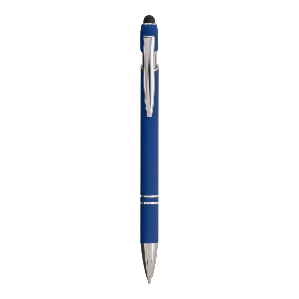 Penna a Scatto in Alluminio Gommato con Dettagli Metallizzati | Stampa UV