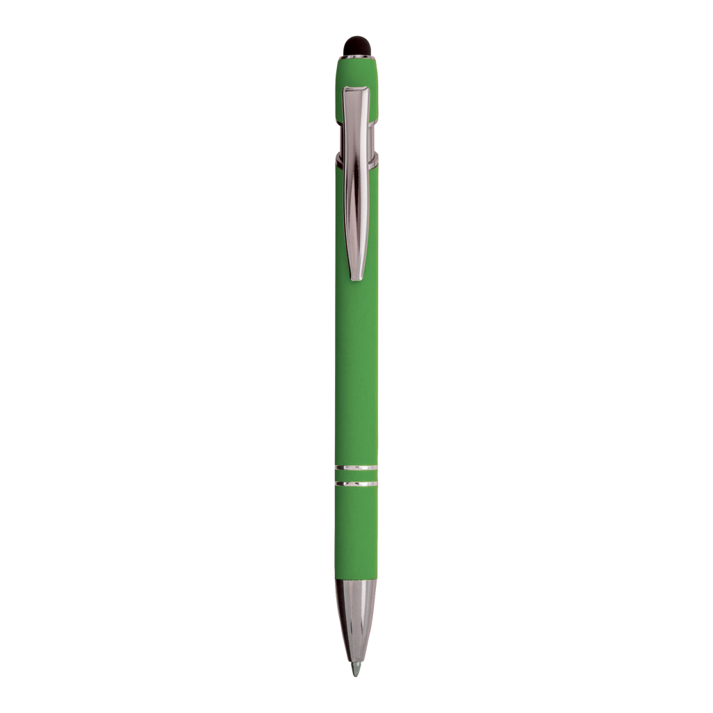 Penna a Scatto in Alluminio Gommato con Dettagli Metallizzati | Stampa UV