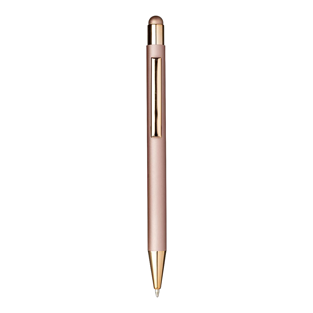 Penna a Scatto in Alluminio Gommato con Dettagli Metallizzati | Laser