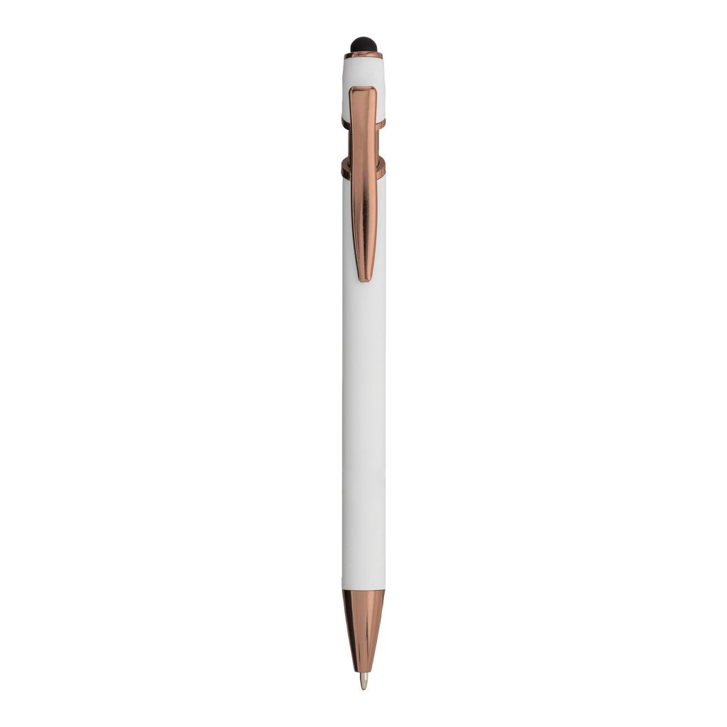 Penna in Alluminio Gommato Finiture Golden Rose | Stampa UV
