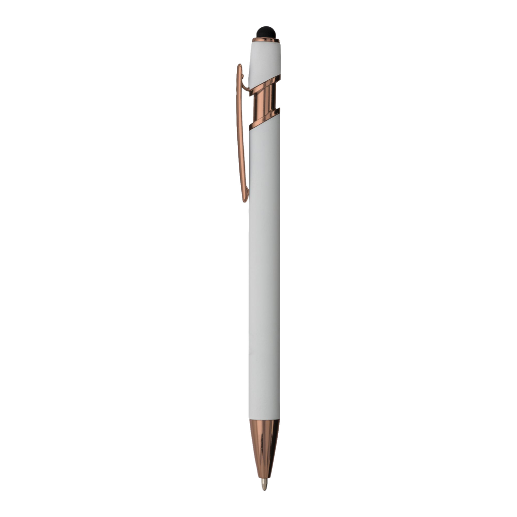 Penna in Alluminio Gommato Finiture Golden Rose | Stampa UV