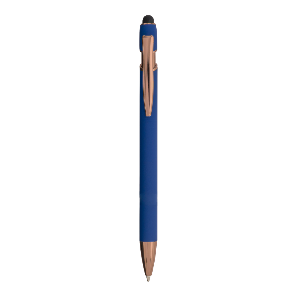 Penna in Alluminio Gommato Finiture Golden Rose | Stampa UV