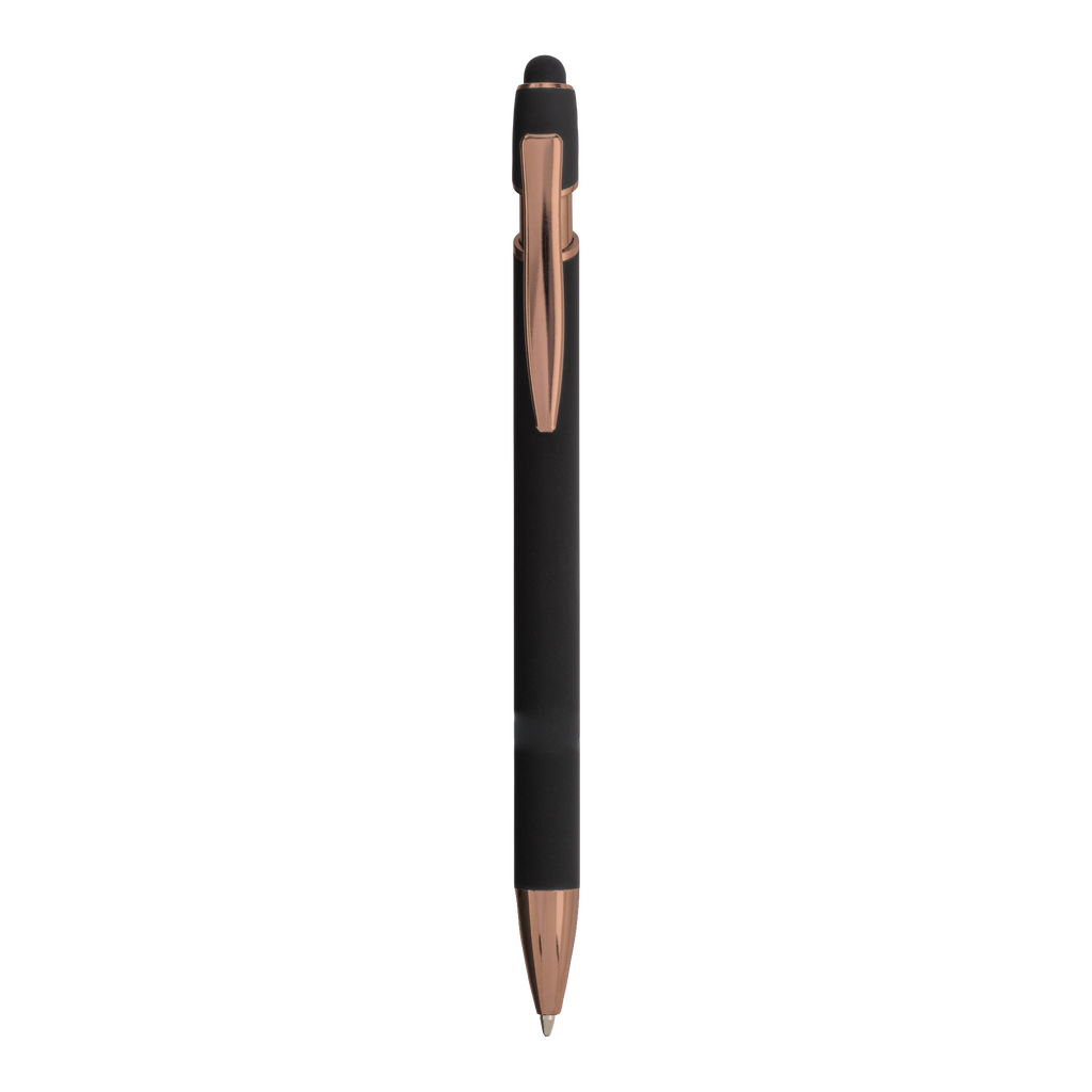 Penna in Alluminio Gommato Finiture Golden Rose | Stampa UV