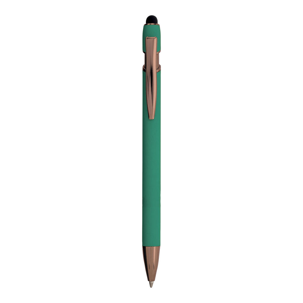 Penna in Alluminio Gommato Finiture Golden Rose | Stampa UV