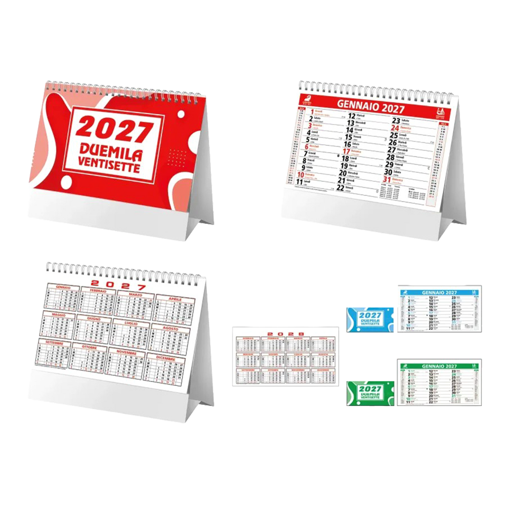 Calendario da Tavolo Mensile con Spirale | Personalizzato