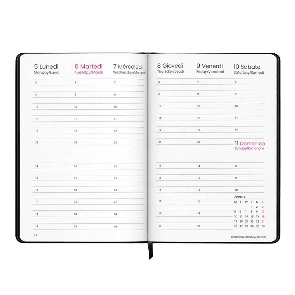 Agenda Settimanale 2027 Nubia Maxi 18x26 | Personalizzata