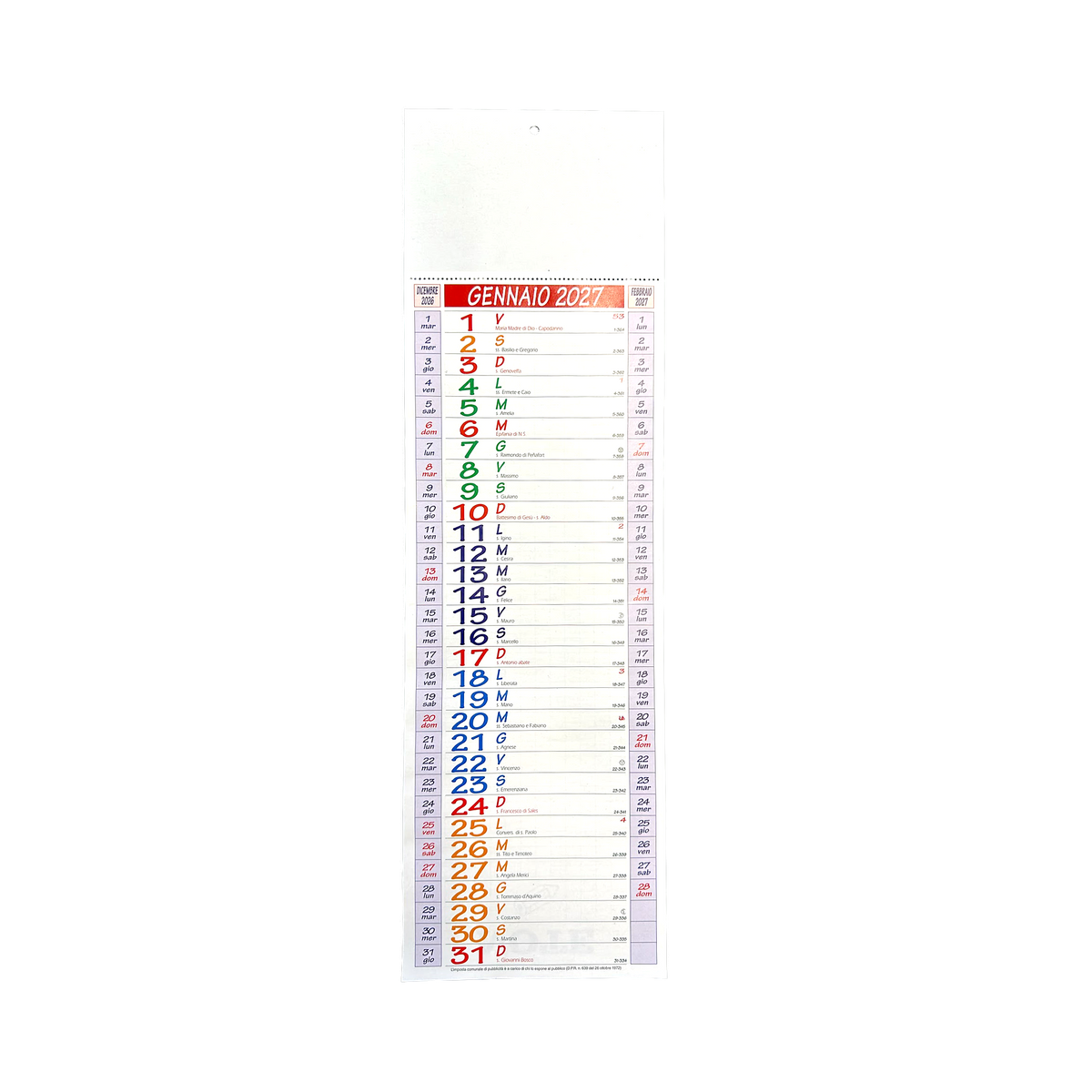 Calendario Olandese Silhouette da Parete | Personalizzato